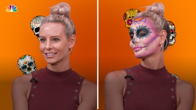 red sugar skull makeup tutorial
