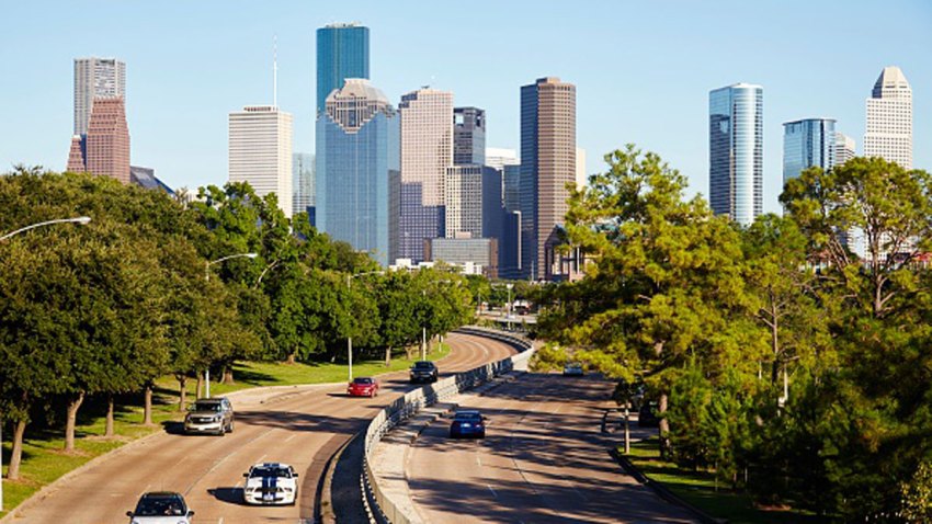 Houston city skyline, Houston, Texas.