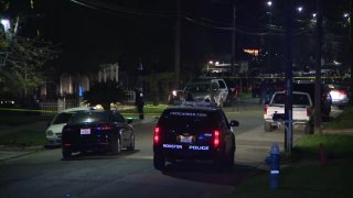 Houston officer shot scene