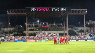 Fans cheer on FC Dallas at Toyota Stadium