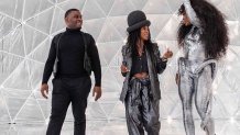 Jonathan Wright with June Ambrose and Sza on set