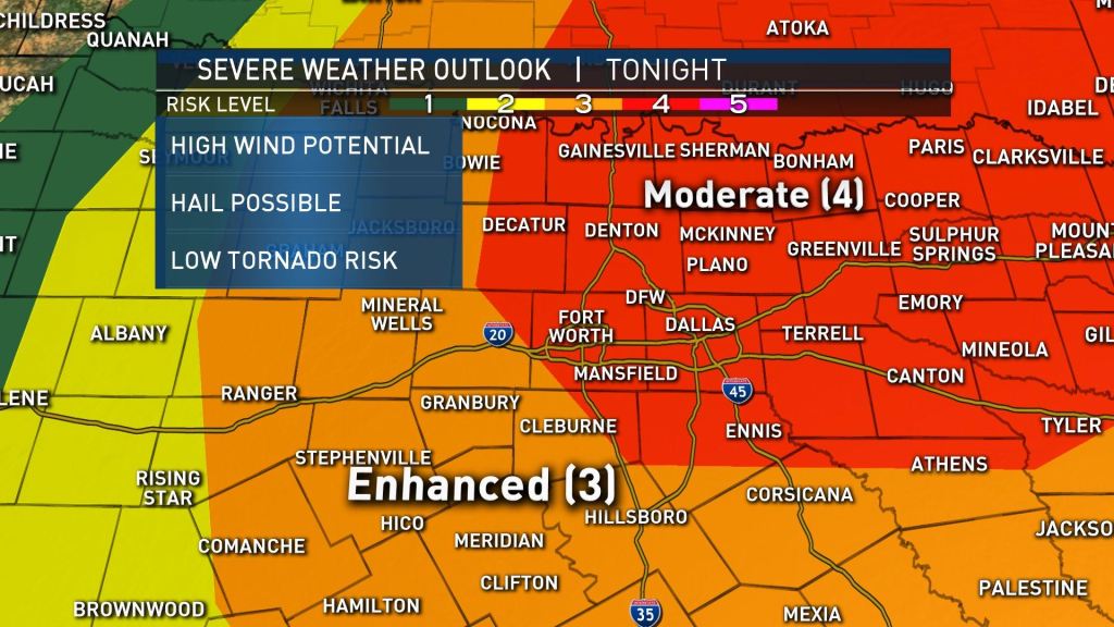 Weather Map North Texas Severe Thunderstorms Move Out of North Texas Overnight – NBC 5 