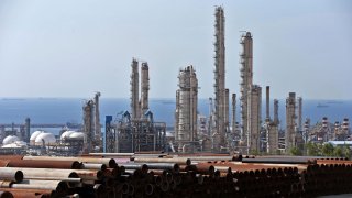This Nov. 19, 2015, file photo, shows a general view of a petrochemical complex in the South Pars gas field in Asalouyeh, Iran, on the northern coast of Persian Gulf.