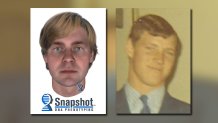 Comparison of DNA Phenotyping composite of what Julie Fuller's killer may have looked like, next to photo of James Francis McNichols at around the same age. Police say he killed Julie Fuller.