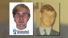 Comparison of DNA Phenotyping composite of what Julie Fuller's killer may have looked like, next to photo of James Francis McNichols at around the same age. Police say he killed Julie Fuller.
