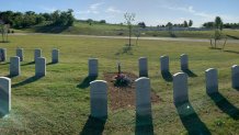 Marlin Shackleford was buried at DFW National Cemetery, but family members had to watch from their cars due to COVID-19.