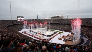 An overview of the 2020 NHL Winter Classic between the Nashville Predators and the Dallas Stars at The Cotton Bowl on Jan. 1, 2020 in Dallas, Texas.