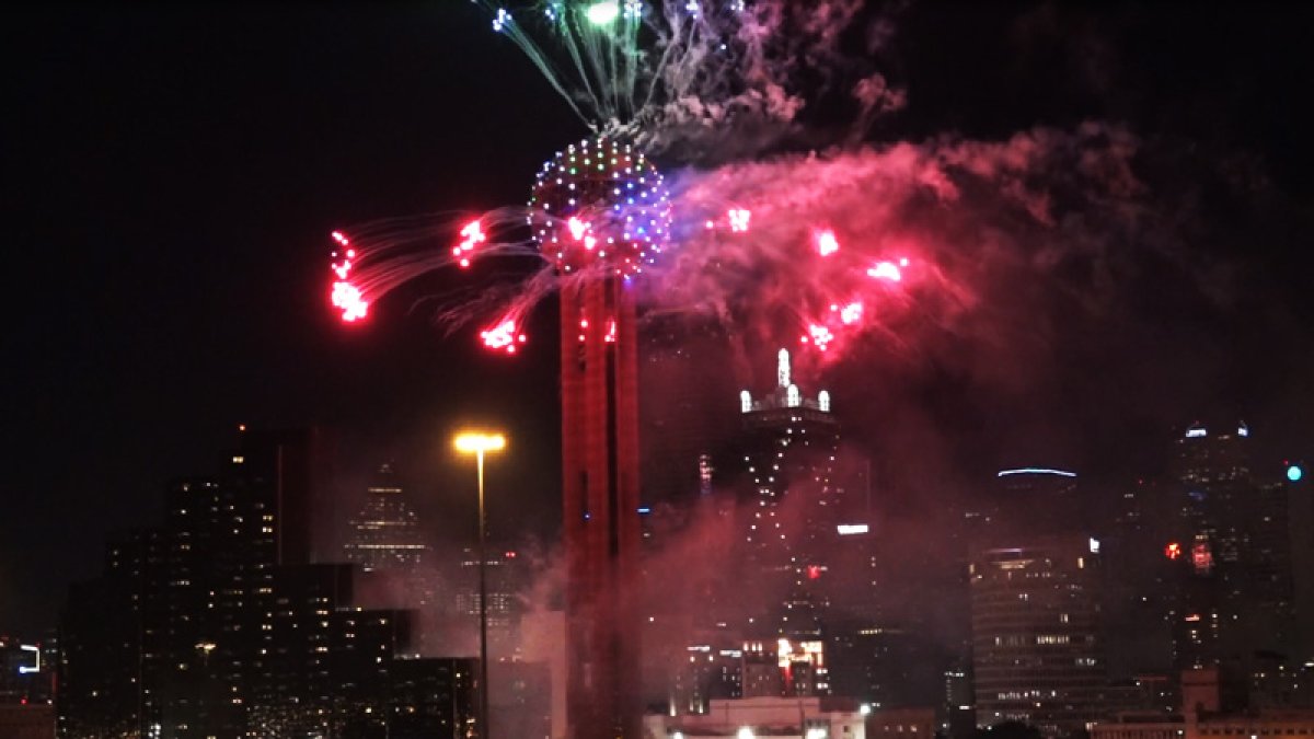 Reunion Tower Adds 225 LightUp Drones to Over the Top NYE 2021 Show