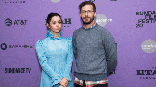 Cristin Milioti and Andy Samberg attend the premiere of “Palm Springs” at the Library Center Theatre during the 2020 Sundance Film Festival on Sunday, Jan. 26, 2020, in Park City, Utah.