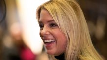 NEW YORK, NY - DECEMBER 2: Pam Bondi, Attorney General of Florida, speaks to reporters at Trump Tower, December 2, 2016 in New York City. President-elect Donald Trump and his transition team are in the process of filling cabinet and other high level positions for the new administration. (Photo by Drew Angerer/Getty Images)