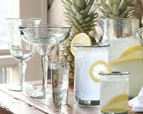 Pottery Barn Recycled Glassware