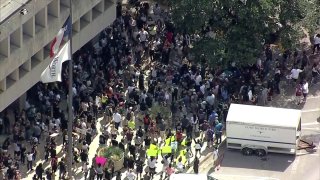 Several hundred protestors took their voices to Fort Worth City Hall on Thursday calling for justice and change in the wake of national outrage following the death of George Floyd.