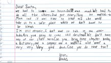 Little Boy Pens Letter to Santa