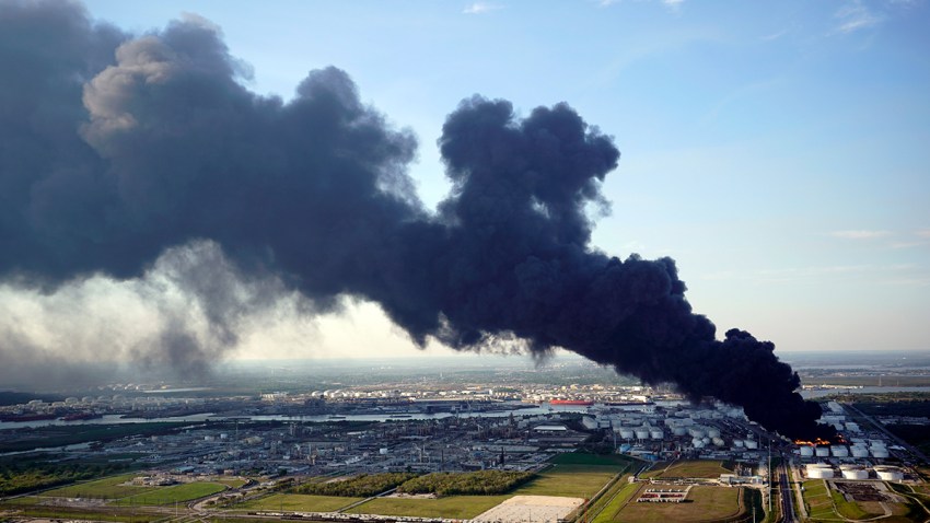 Petrochemical Fire Texas San Jacinto