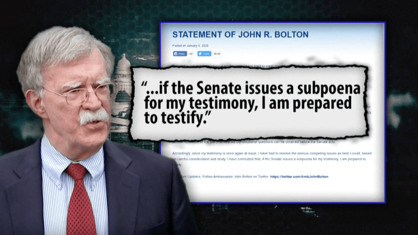 Bolton Says He Will Testify if Subpoenaed