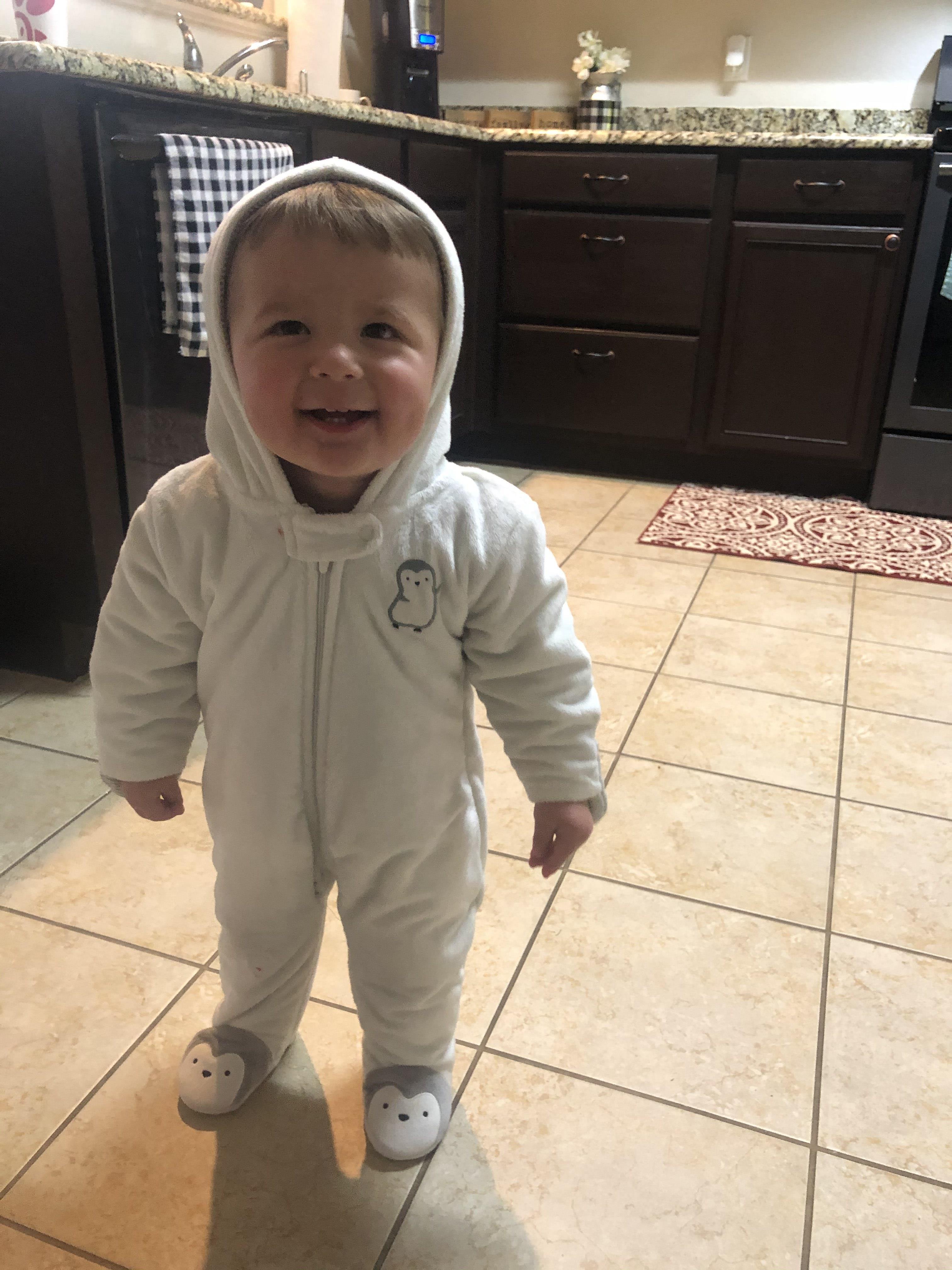 Jackson (14 months) ready for snow from Fort Worth Texas! But unfortunately didn’t see any today. Maybe next time! Sent in from his mom and dad Amanda and Jacob schkade