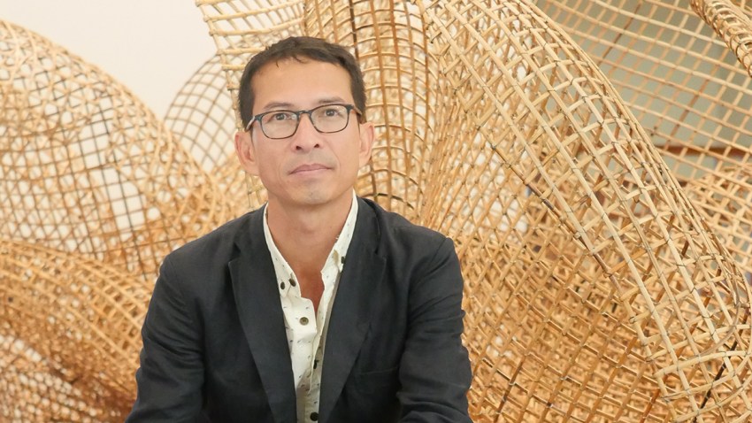 Sopheap Pich with Rang Phnom Flower