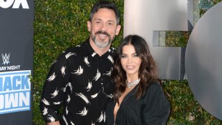 In this file photo, Steve Kazee and Jenna Dewan attend WWE 20th Anniversary Celebration Marking Premiere of WWE Friday Night SmackDown on FOX at Staples Center on October 04, 2019 in Los Angeles, California.