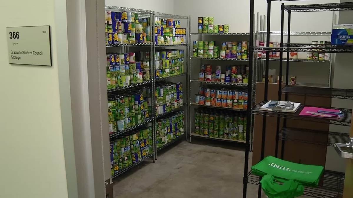 UNT Food Pantry Battles Student Hunger NBC 5 DallasFort Worth