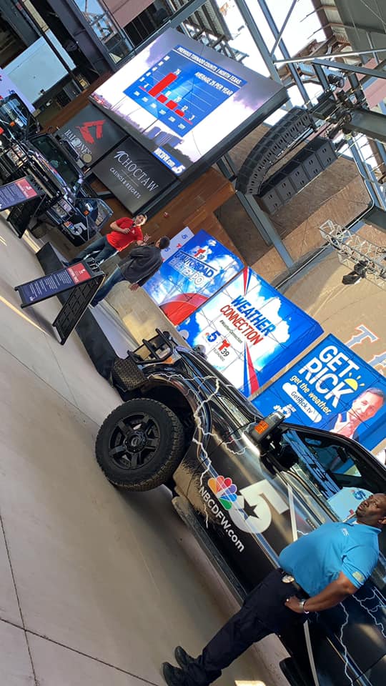 Hundreds joined the meteorologists from NBC 5 and Telemundo 39 at the Weather Connection event at Texas Live! Texas Thunder Truck and Texas Lightning Truck were also there.