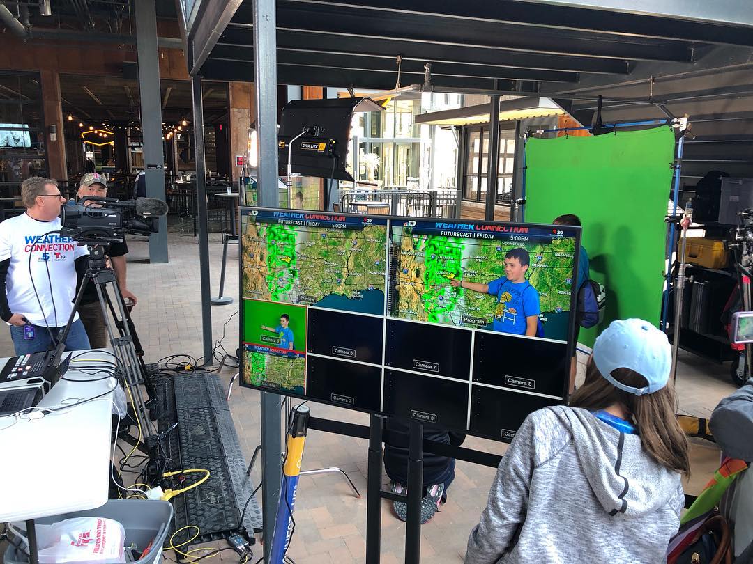 If you've always wanted to be a meteorologist, you could have taken a turn in front of the green screen.