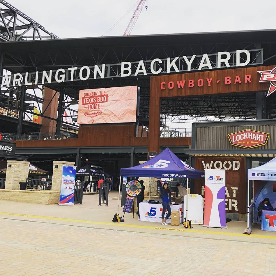 All set up at Texas Live! for Weather Connection.