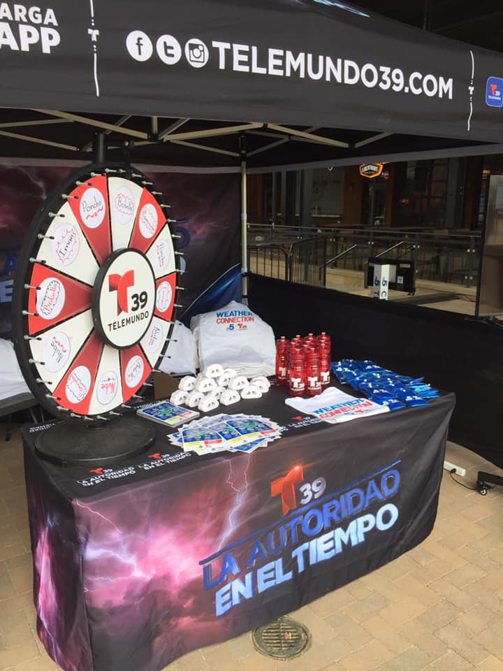 Telemundo 39 swag for fans who turned out for the Weather Connection event at Texas Live!