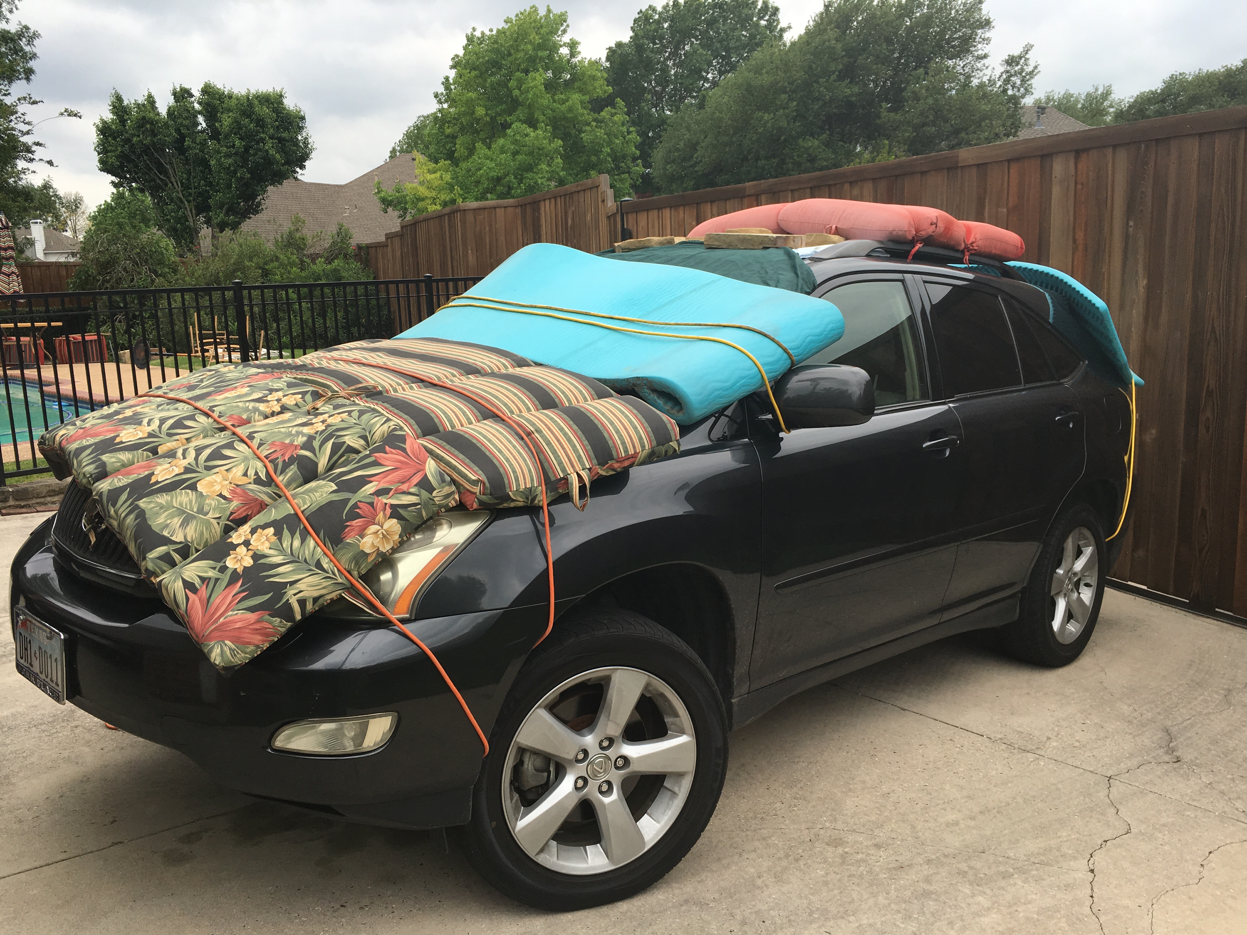 What can I say? I'm a redneck. Lol. Other car is all that fits in garage. I think my insurance company should give me a discount for at least trying. Ha!