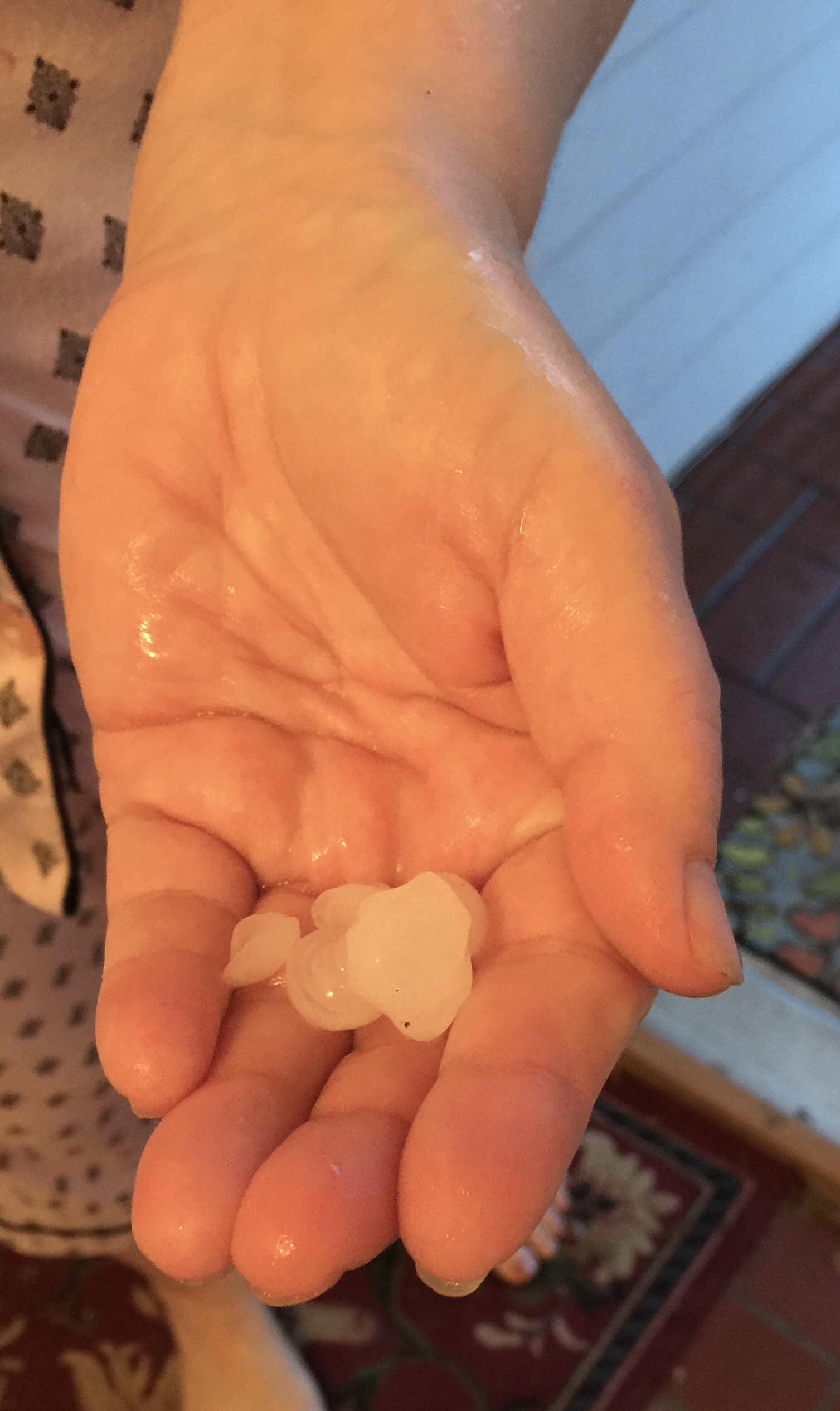 Hail in Lancaster Texas