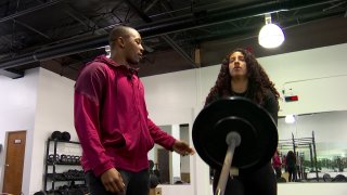 a fitness instructor helps a teacher destress