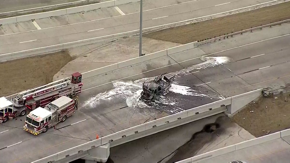 Truck Fire Shuts Down Interstate 30 in Downtown Dallas NBC 5 DallasFort Worth