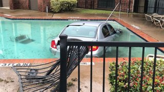 Car in pool