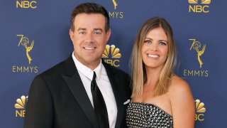 In this file photo, Carson Daly (L) and Siri Pinter attend the 70th Emmy Awards at Microsoft Theater on September 17, 2018 in Los Angeles, California.