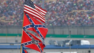 confederate flag at nascar race