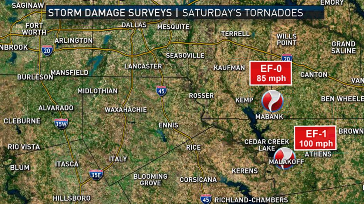 National Weather Service Confirms 2 North Texas Tornadoes Saturday ...