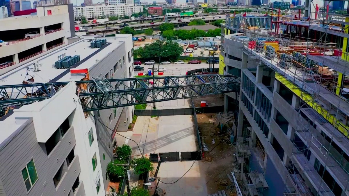 OSHA Says Crane That Fell on Old East Dallas Apartments Can Be Moved NBC 5 DallasFort Worth