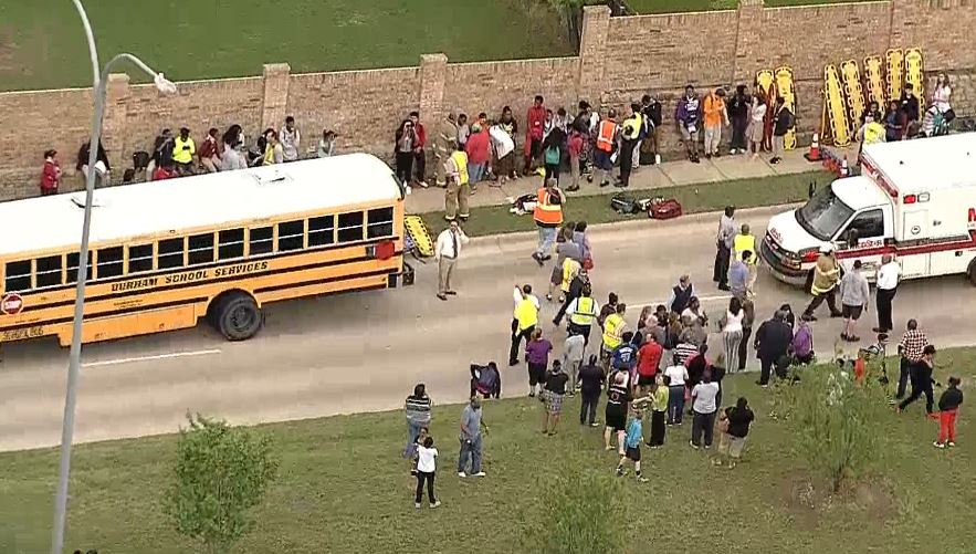 Several students were injured after two Crowley ISD buses collided in southwest Fort Worth.