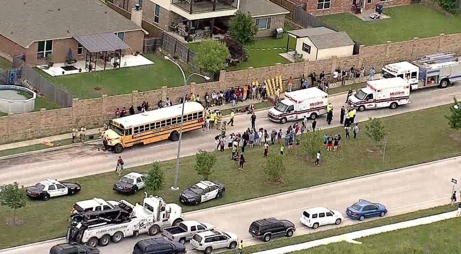 Several students were injured after two Crowley ISD buses collided in southwest Fort Worth.
