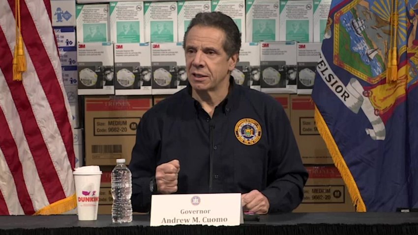 Governor Andrew Cuomo at a press conference