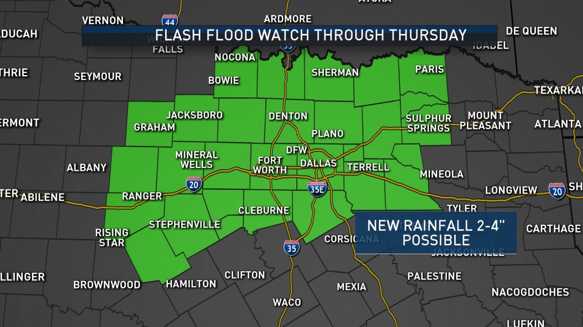 Overnight Storms Cause Flooding Flash Flood Watch Extended NBC 5 Overnight Storms Cause Flooding Flash Flood Watch Extended NBC 5