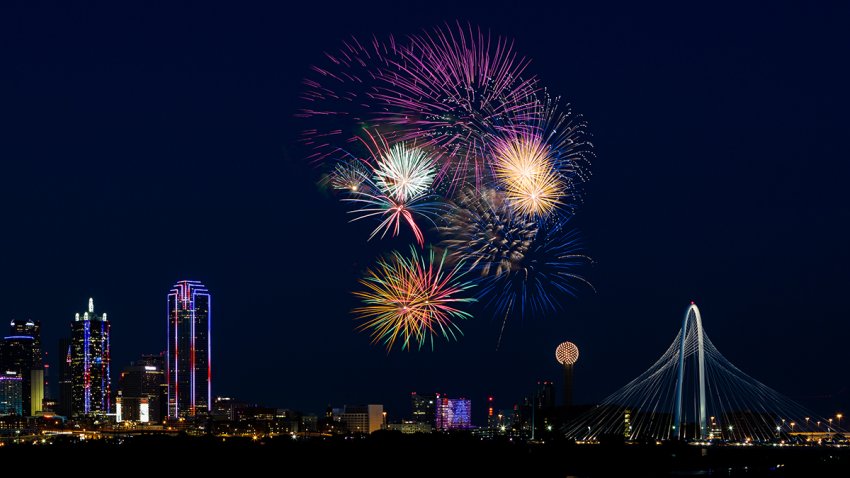 dallas skyline 4th of july