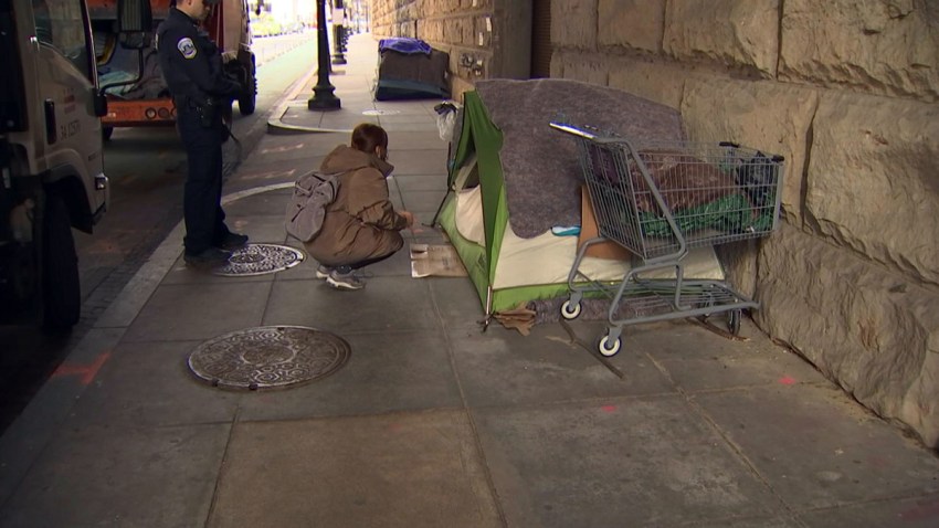 dc homeless camp cleanup warning