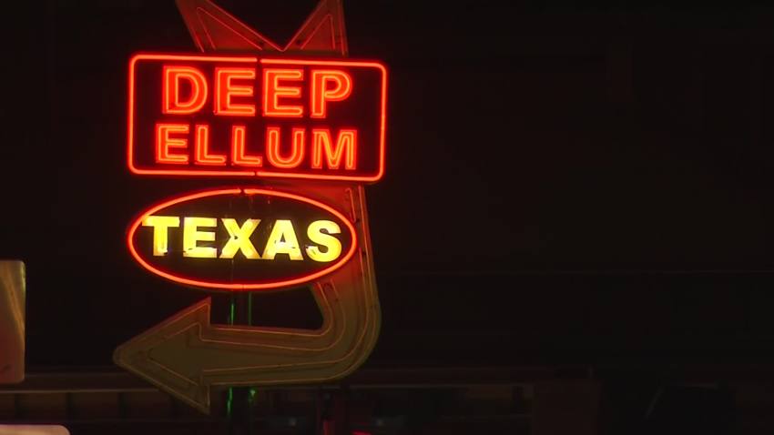deep ellum sign night