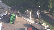 Work began overnight in Denton's downtown square to dismantle and relocate the Confederate monument that has been a flashpoint of controversy over the years.