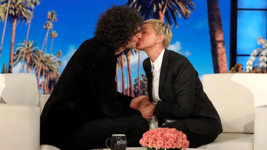Ellen DeGeneres Kisses Howard Stern To Make Everyone ...