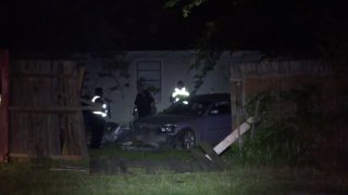 Four people died in overnight crashes and incidents on Dallas County highways, officials say. In one crash, a vehicle flipped off the highway and ended up in a backyard.
