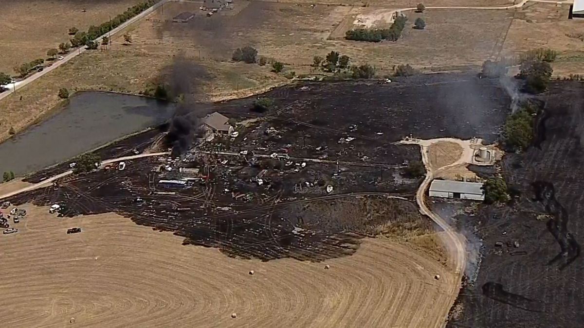 Fire in Northwest Justin in Denton County NBC 5 DallasFort Worth