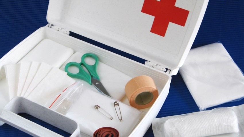 first aid kit red cross