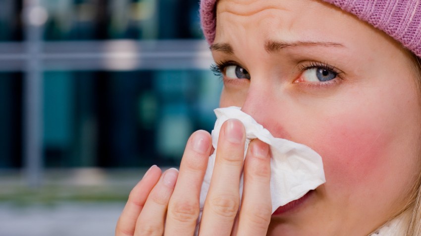 102608 Flu cold sneeze winter tissue