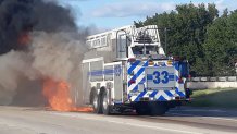 fw fire truck fire